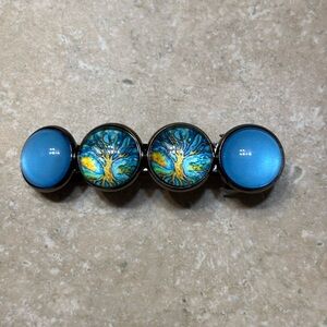 Blue Tree of Life Barrette